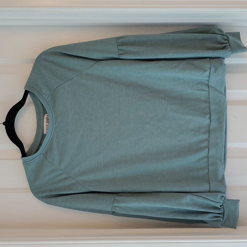 Drop shoulder long sleeve top